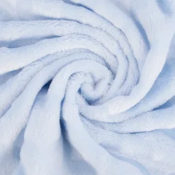 Wellness Fleece Relief Sterne einfarbig hellblau 1,5m Breite