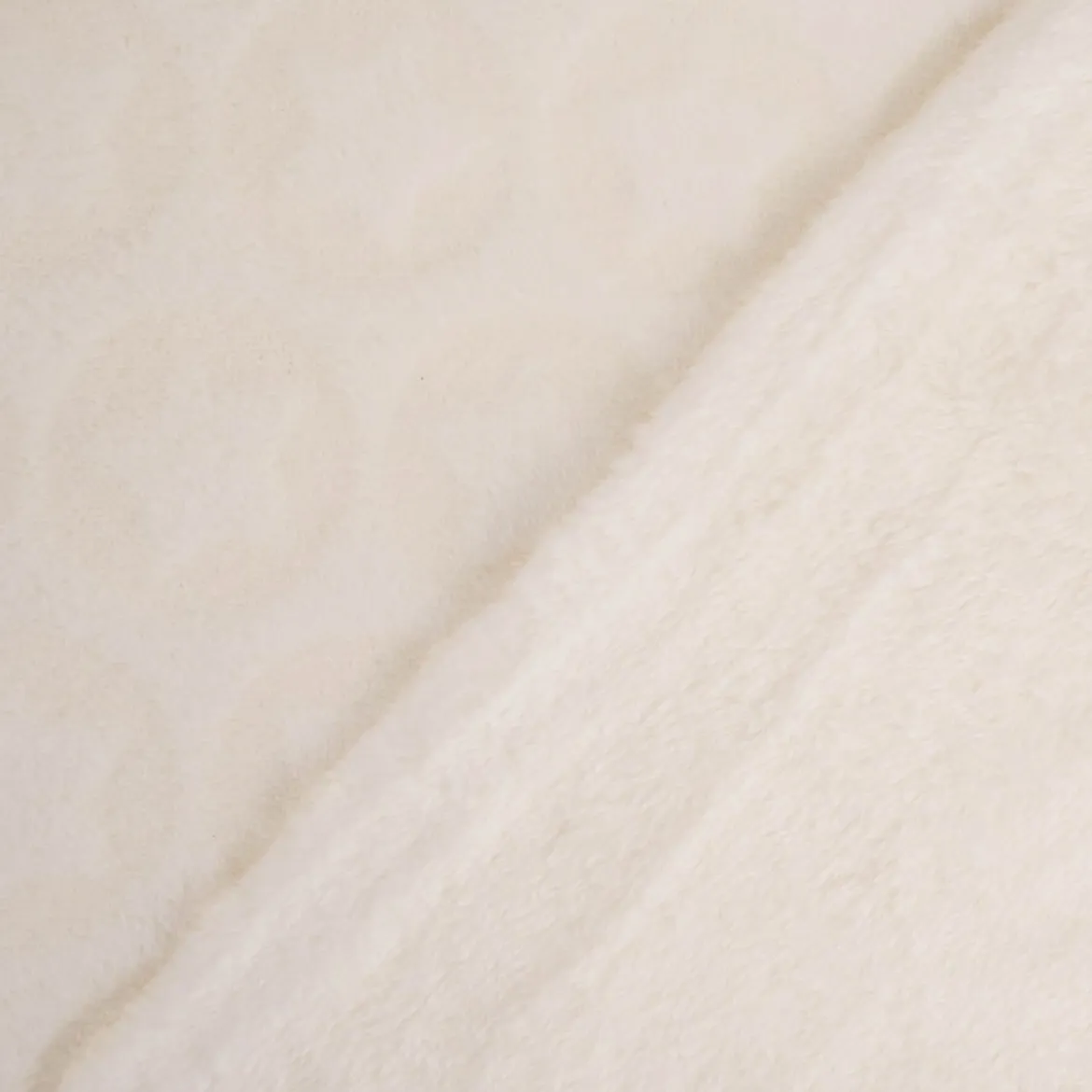 Wellness Fleece Relief Sterne einfarbig creme 1,5m Breite