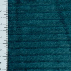 Wellness Fleecestoff Cordoptik Ernest einfarbig petrolblau1,45m Breite