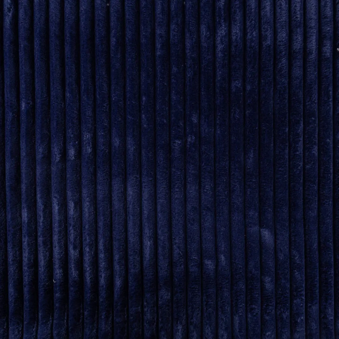 Wellness Fleecestoff Cordoptik breite Rippen einfarbig blau 1,5m Breite