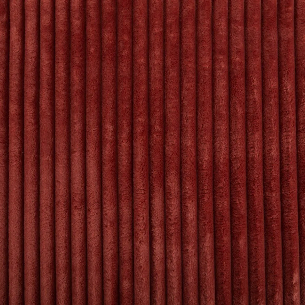 Wellness Fleecestoff Cordoptik breite Rippen einfarbig rot 1,5m Breite