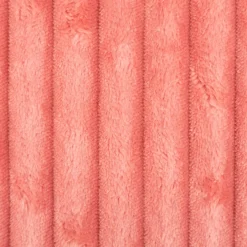 Wellness Fleecestoff Cordoptik breite Rippen einfarbig rosa 1,5m Breite