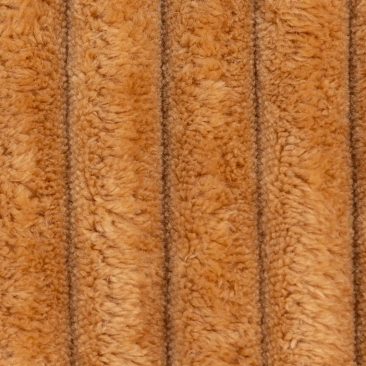 Wellness Fleecestoff Cordoptik breite Rippen einfarbig camel 1,5m Breite