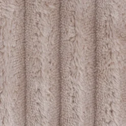 Wellness Fleecestoff Cordoptik breite Rippen einfarbig taupe 1,5m Breite