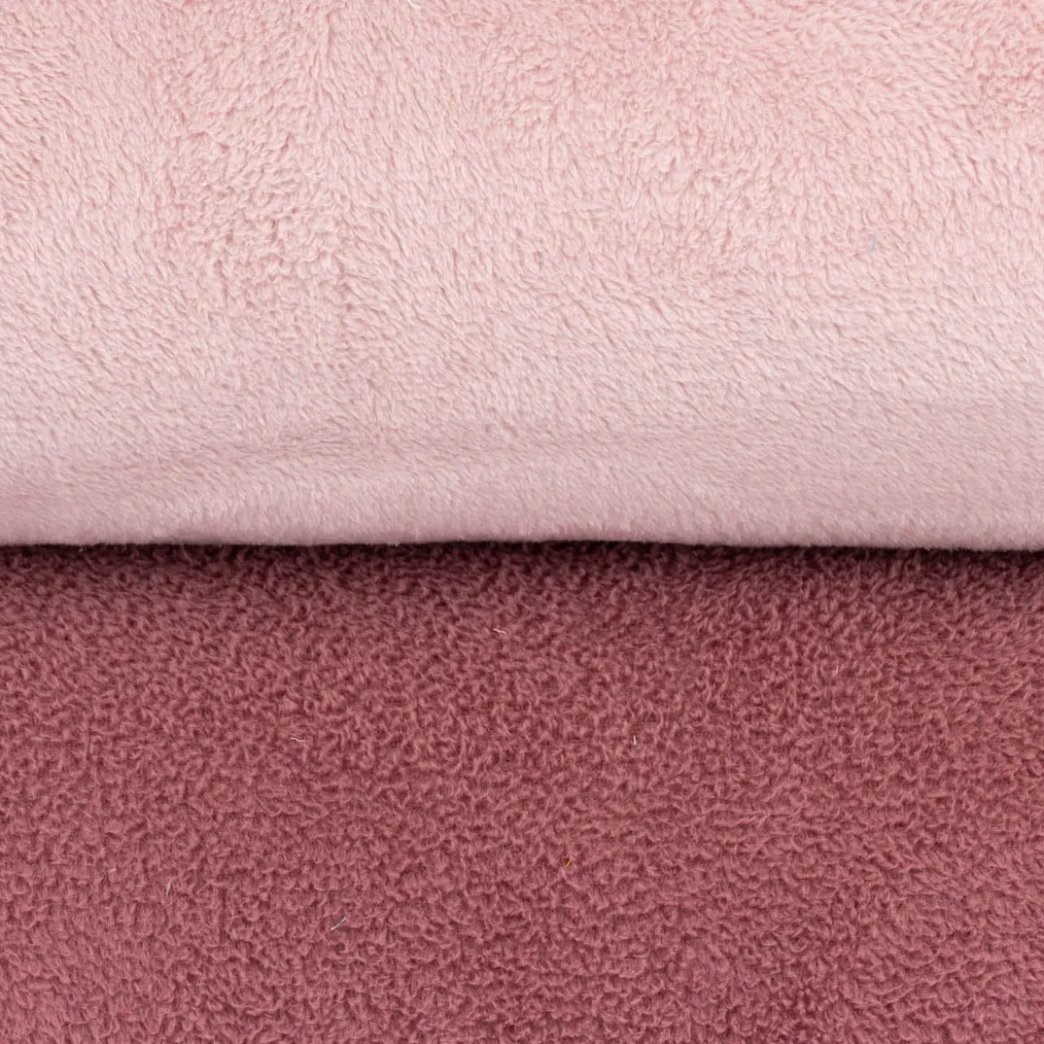 Wellness Fleece Stoff Doubleface einfarbig blush rosa 1,45m Breite