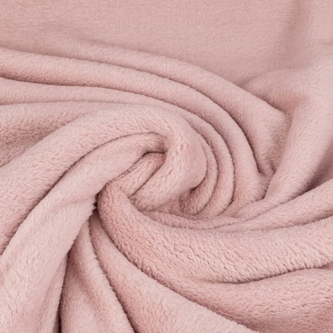Wellness Fleece Stoff Doubleface einfarbig blush rosa 1,45m Breite