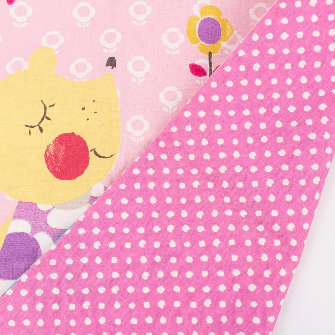Wendekissenhülle für Kinder Amelie & Friends Dinky Dots candy rosa 50x50cm