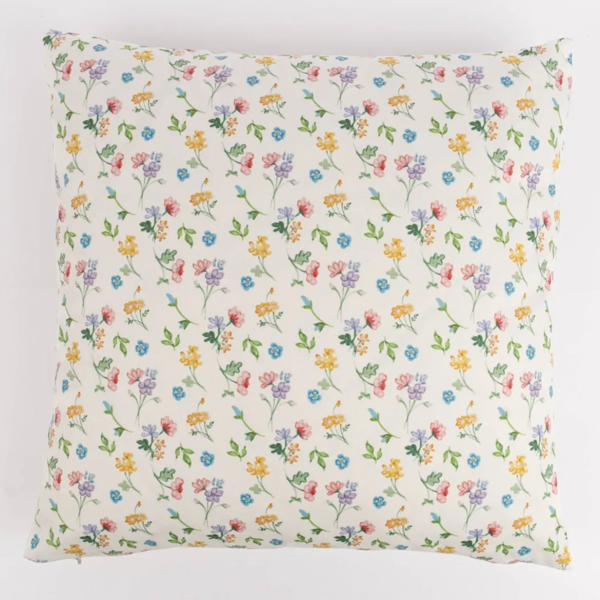 Wende Kissenhülle Hasenkopf Blumen Samtoptik aus Kunstfaser beige bunt 45x45cm von Clayre & Eef