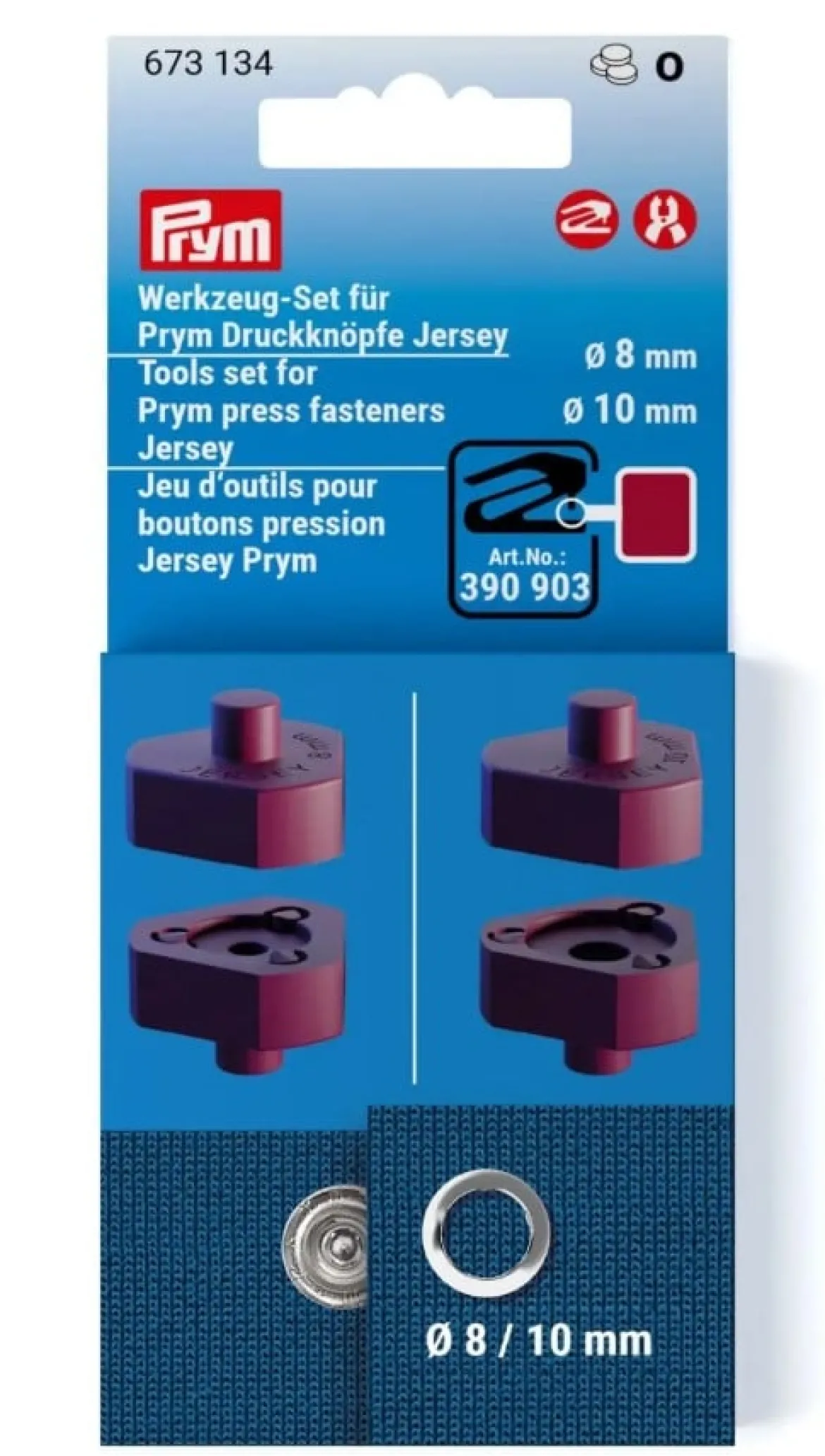 Werkzeug-Set für Prym Druckknöpfe Jersey, 8 und 10 mm