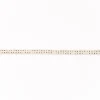 Wildleder Imitat Band beige mit silber farbigen Glitzer Steinen Meterware Breite: 0,5cm
