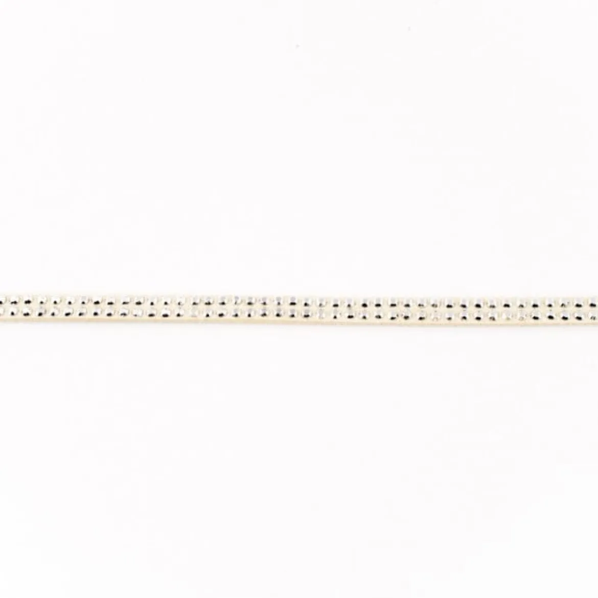 Wildleder Imitat Band beige mit silber farbigen Glitzer Steinen Meterware Breite: 0,5cm