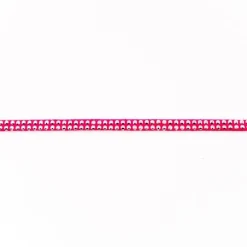 Wildleder Imitat Band fuchsia mit silber farbigen Glitzer Steinen Meterware Breite: 0,5cm