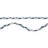 Wildleder Imitat Band geflochten türkis schwarz Glitzer Meterware Breite: 0,5cm