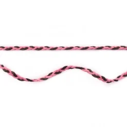Wildleder Imitat Band geflochten pink schwarz Glitzer Meterware Breite: 0,5cm