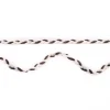 Wildleder Imitat Band geflochten weiß schwarz Glitzer Meterware Breite: 0,5cm