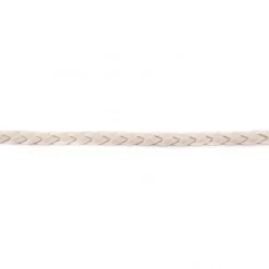 Wildleder Imitat Band geflochten weiß Meterware Breite: 1cm
