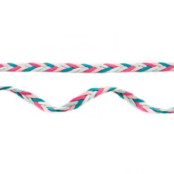 Wildleder Imitat Band geflochten bunt pink grün rosa türkis Meterware Breite: 0,8cm
