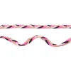 Wildleder Imitat Band geflochten bunt pink schwarz weiß braun Meterware Breite: 0,8cm