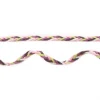 Wildleder Imitat Band geflochten bunt rosa lila grün weiß schwarz Meterware Breite: 0,8cm