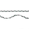 Wildleder Imitat Band geflochten mint schwarz Glitzer Meterware Breite: 0,5cm