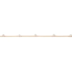 Wildlederimitatband mit Perle Perlenband creme Band Breite: 2mm Perle Breite: 6mm