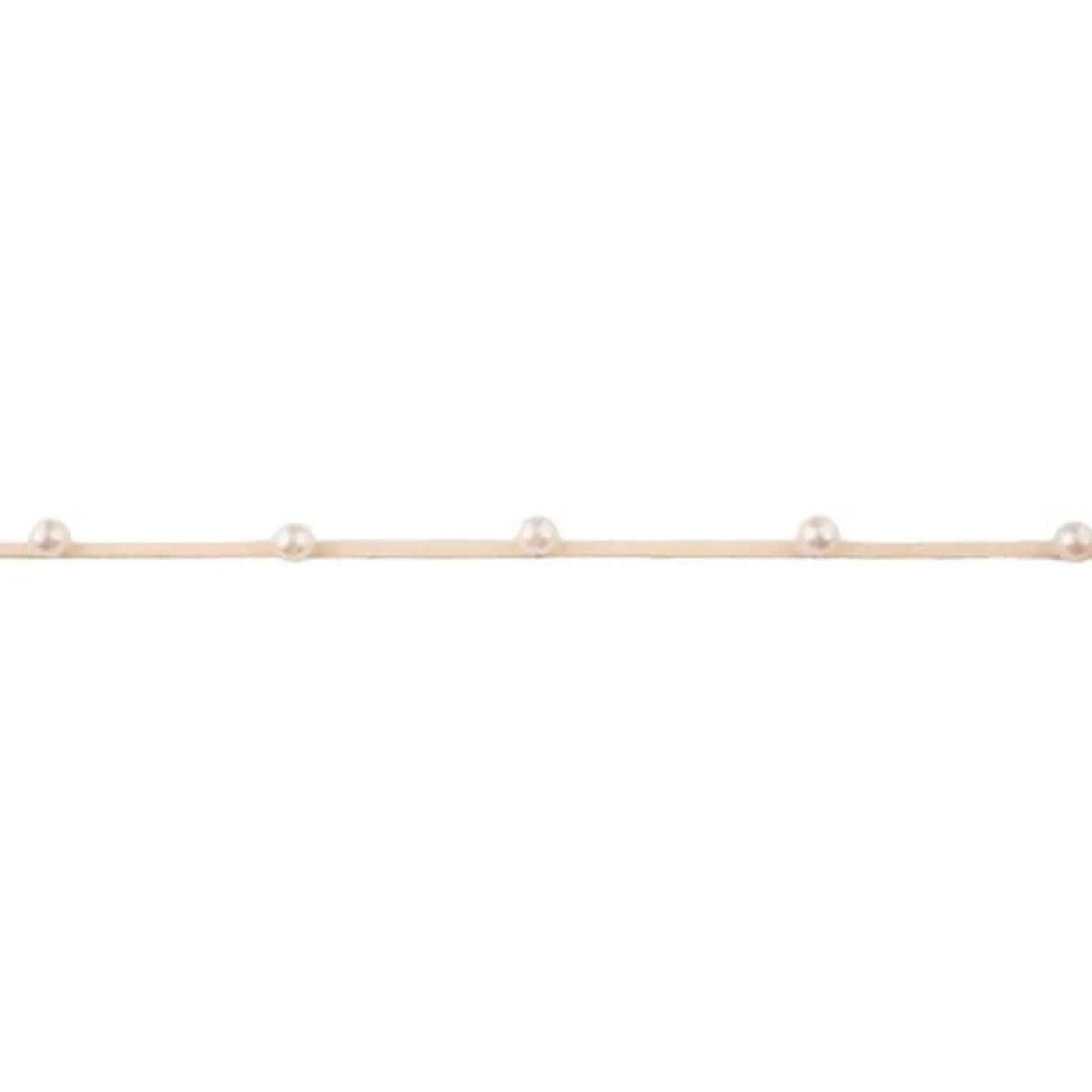 Wildlederimitatband mit Perle Perlenband creme Band Breite: 2mm Perle Breite: 6mm