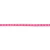 Wildleder Imitat Band pink mit Sterne silberfarbig Meterware Breite: 0,7cm