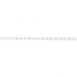 Wildleder Imitat Band weiß mit Sterne silberfarbig Meterware Breite: 0,7cm