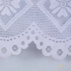 Wirk-Panneaux Bistrogardine Scheibengardine Wirkware transparent Blumen weiß 60cm Höhe