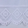 Wirk-Stores Wirk-Sockelstores Gardinenstoff Wirkware transparent Blumen weiß 270cm Höhe