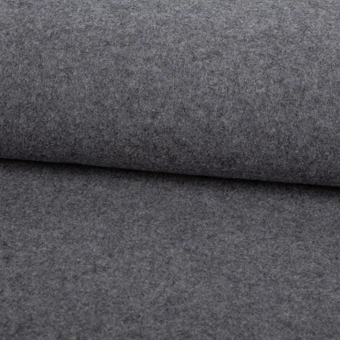 Wollstoff Walkloden aus reiner Schurwolle 410g/qm uni hellgrau 140cm Stoffbreite