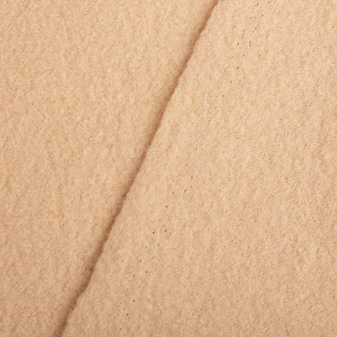 Wollstoff Walkloden aus reiner Schurwolle 410g/qm uni beige 140cm Stoffbreite