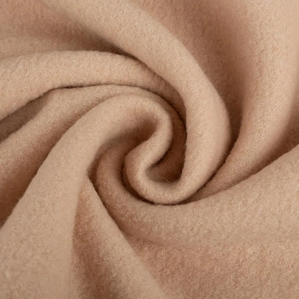 Wollstoff Walkloden aus reiner Schurwolle 410g/qm uni beige 140cm Stoffbreite