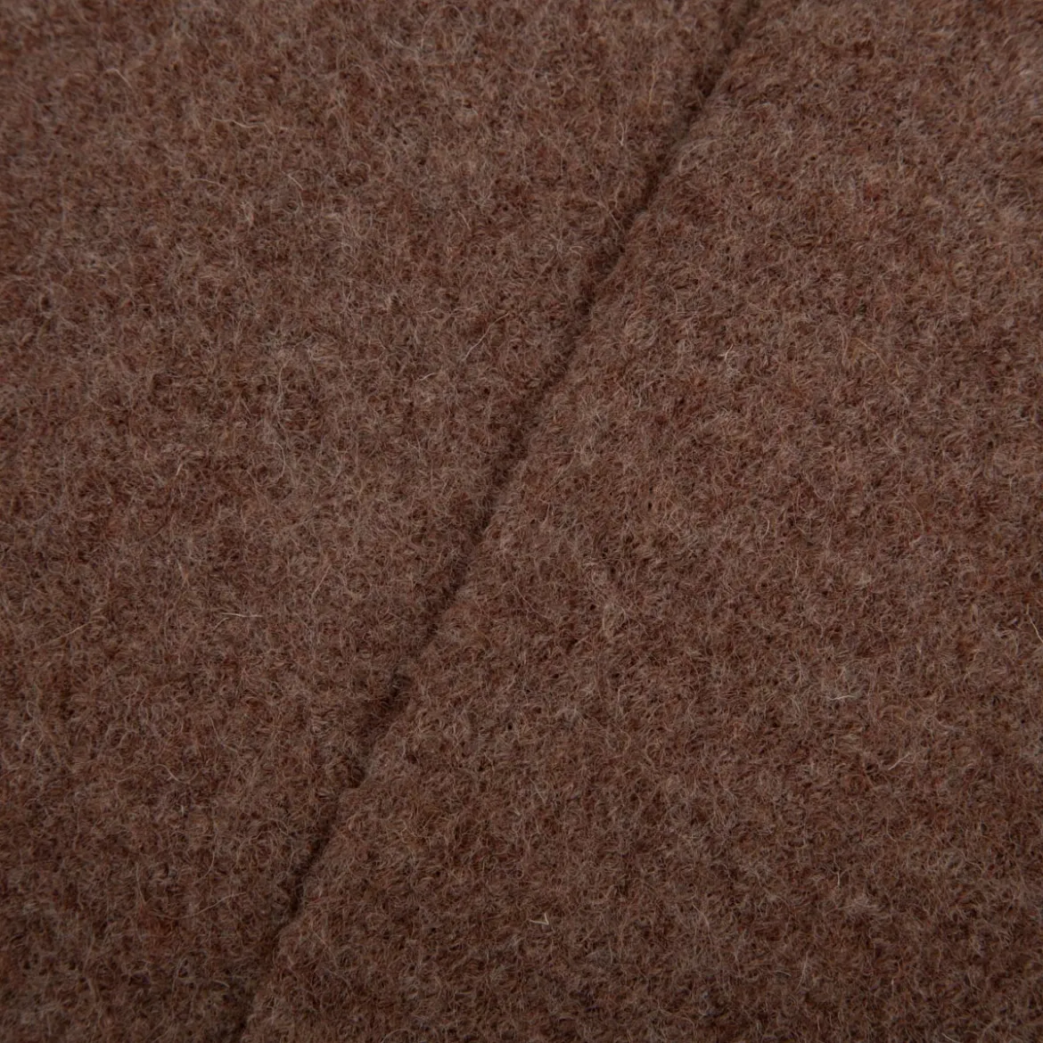 Wollstoff Walkloden aus reiner Schurwolle 410g/qm uni Braun-Taupe Stoffbreite