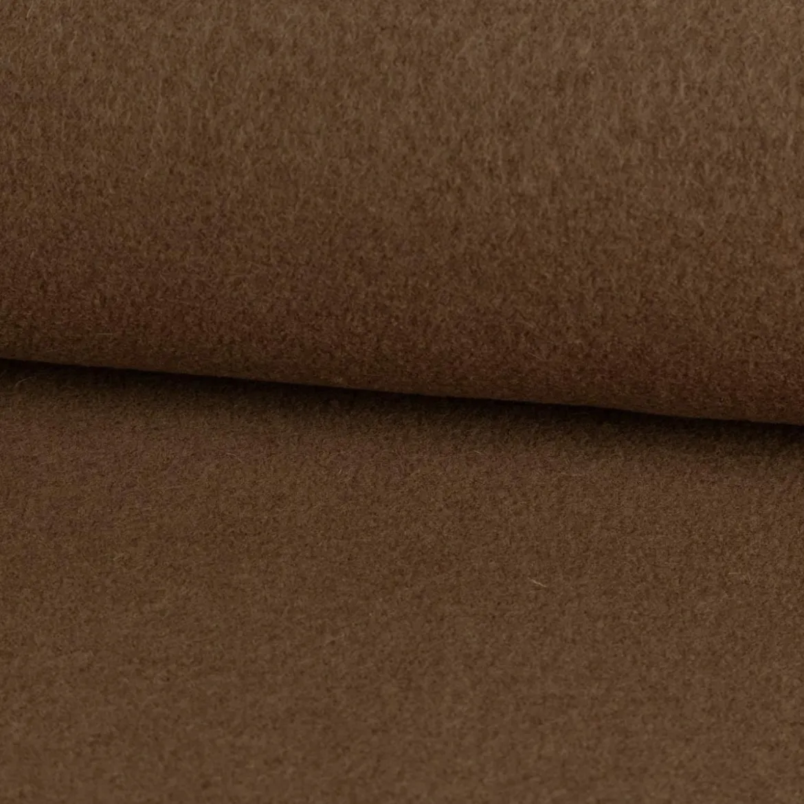 Wollstoff Walkloden aus reiner Schurwolle 410g/qm uni camel-braun 140cm Stoffbreite