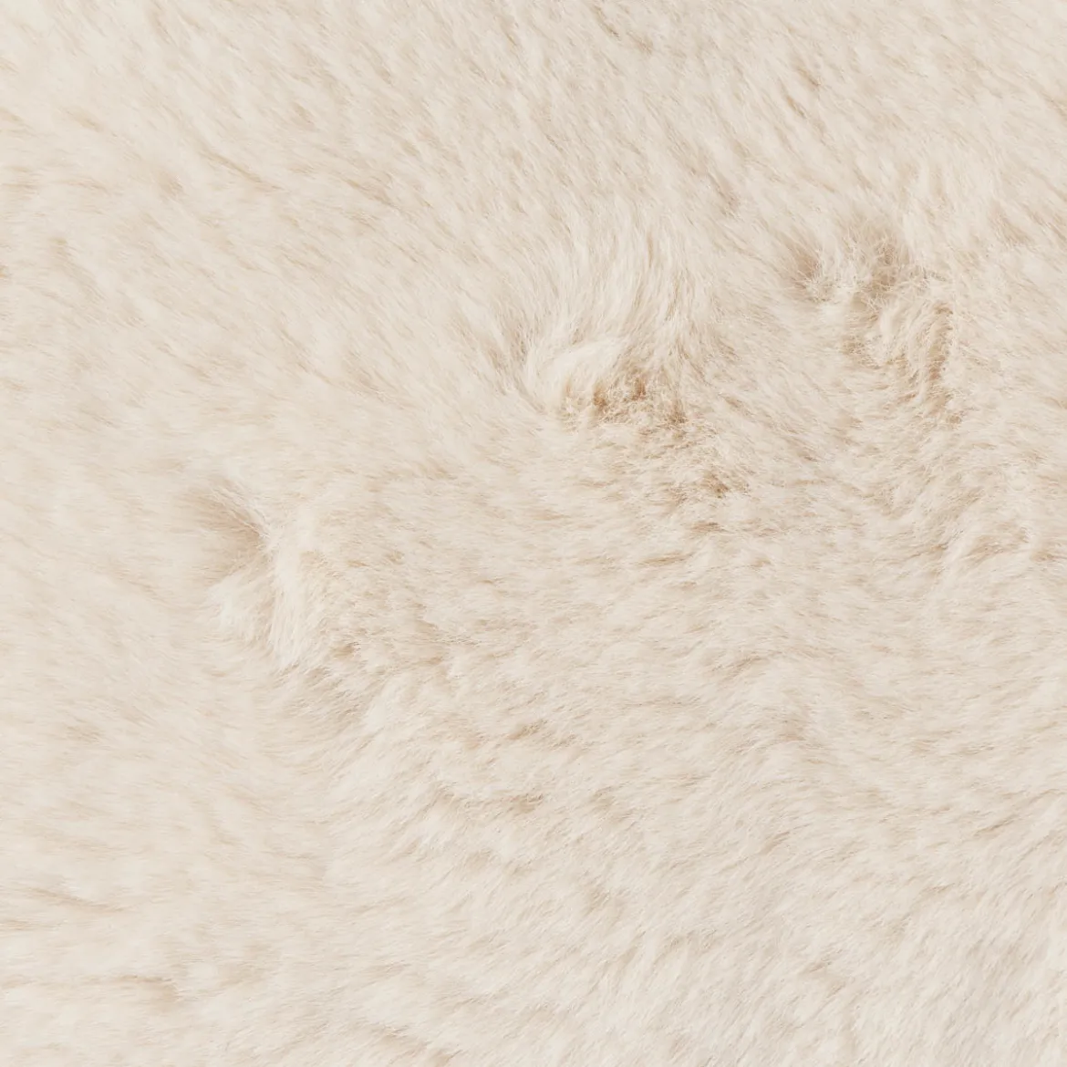 XL Kuschelkissen aus Polyesterplüsch einfarbig cremeweiß 50x80cm