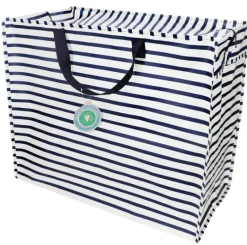 XXL Aufbewahrungstasche Nautical Stripes 55x48x28cm – aus recyceltem Material