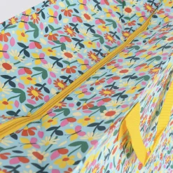 XXL Shopper Schmetterlinge und Blumen aus recycelten Material blau bunt 55x48x28cm