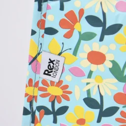 XXL Shopper Schmetterlinge und Blumen aus recycelten Material blau bunt 55x48x28cm