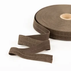 YKK elastisches Falzband / Falzgummi 20mm dunkeloliv Meterware