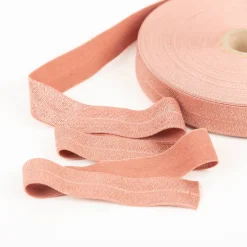 YKK elastisches Falzband / Falzgummi 20mm gelbbraun Meterware