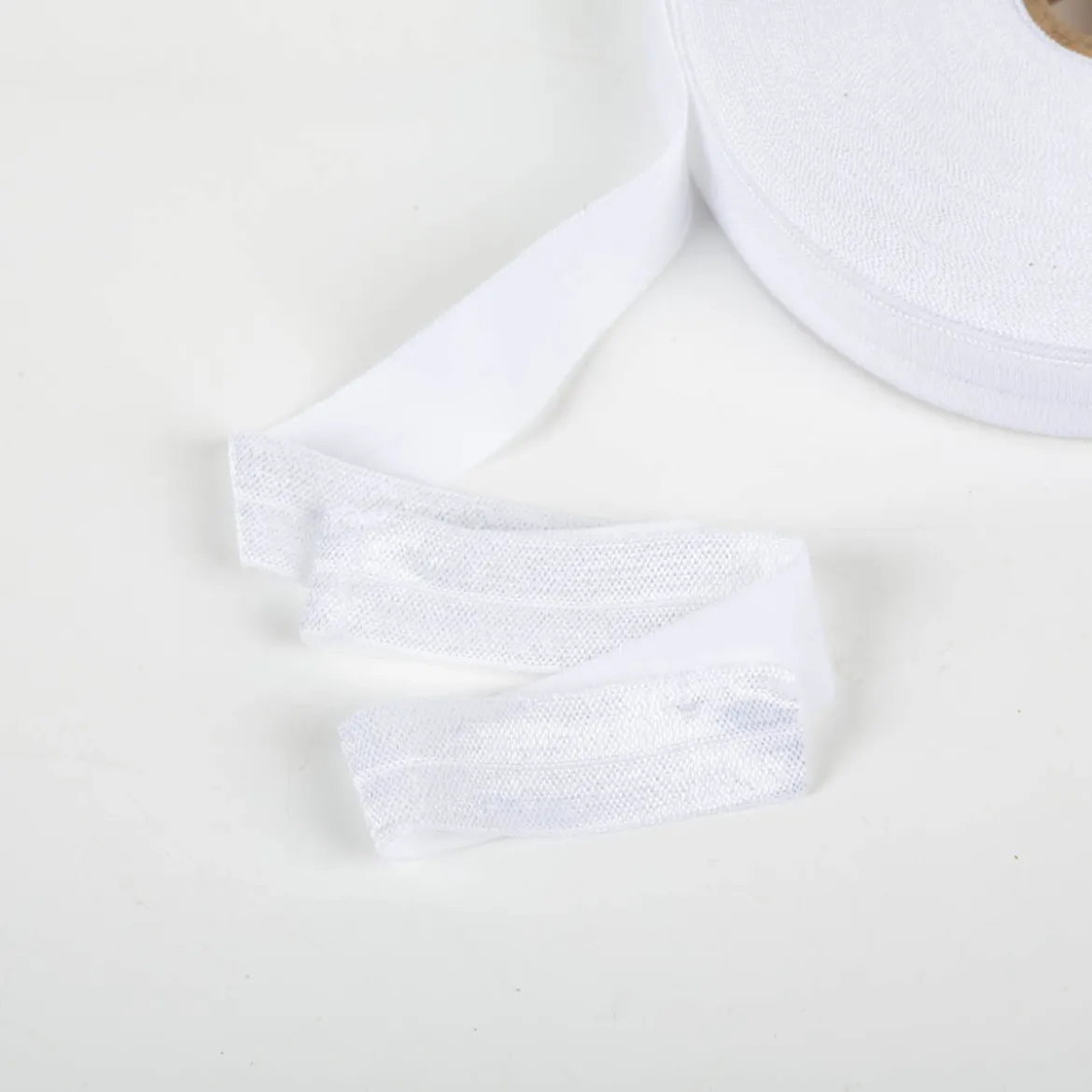 YKK elastisches Falzband / Falzgummi 20mm weiss Meterware