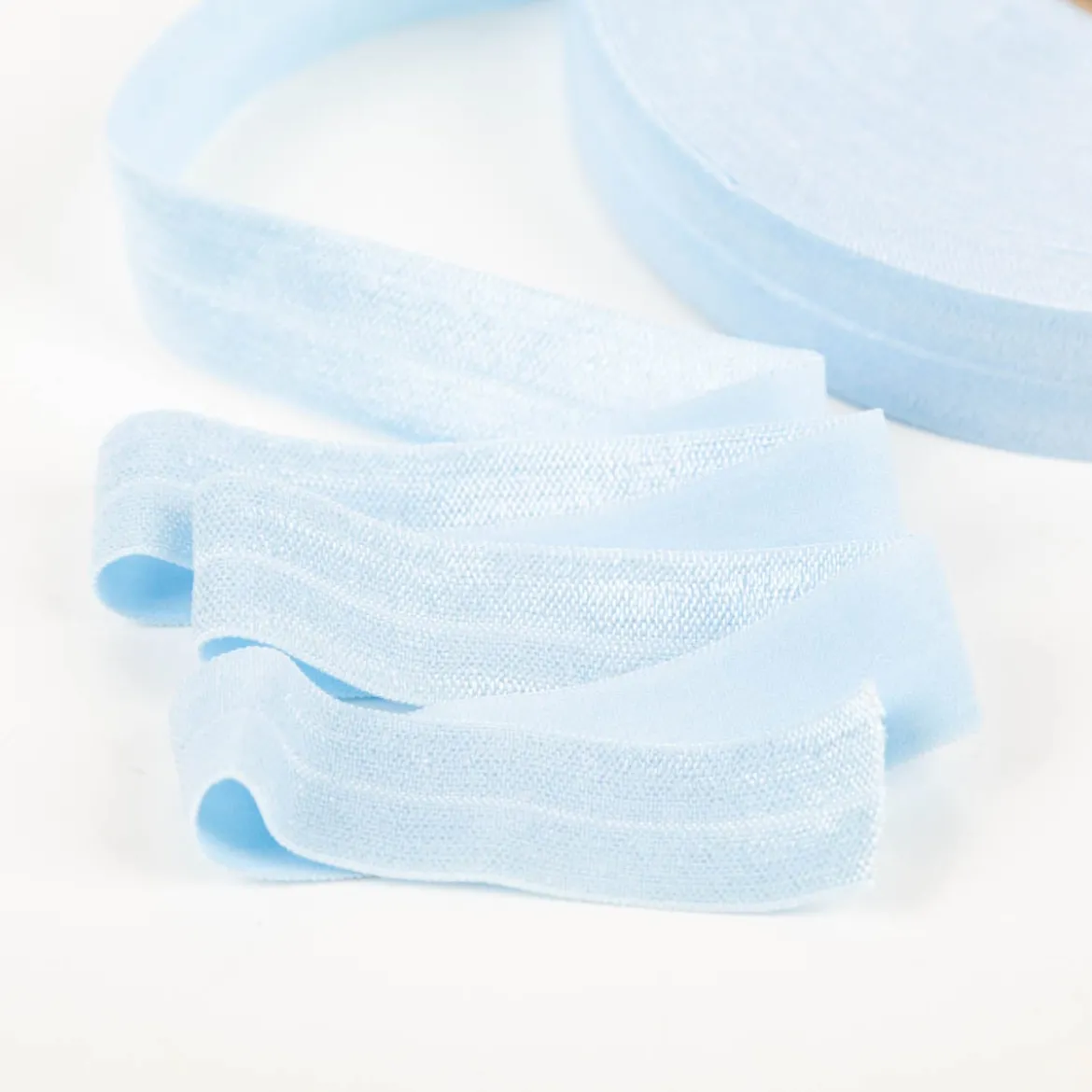 YKK elastisches Falzband / Falzgummi 20mm pastellblau Meterware