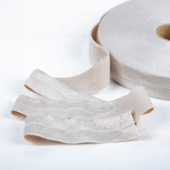 YKK elastisches Falzband / Falzgummi 20mm hellgrau Meterware