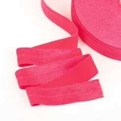 YKK elastisches Falzband / Falzgummi 20mm dunkelpink Meterware