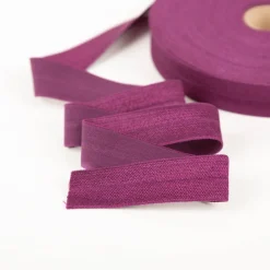YKK elastisches Falzband / Falzgummi 20mm aubergine Meterware