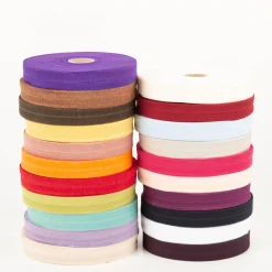 YKK elastisches Falzband / Falzgummi 20mm aubergine Meterware