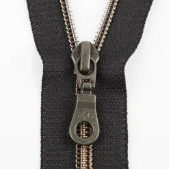 YKK Reißverschluss Kunststoff-Deko-Spirale teilbar 5mm 45cm lang in der Farbe schwarz