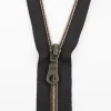YKK Reißverschluss Kunststoff-Deko-Spirale teilbar 5mm 40cm lang in der Farbe schwarz