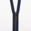 YKK Reißverschluss Metall antik gold teilbar 5mm 25cm lang in versch. Farben